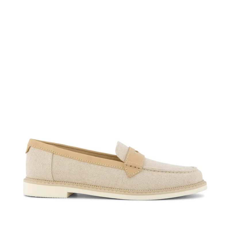 Image of Womens Marie Loafer Natural Textile