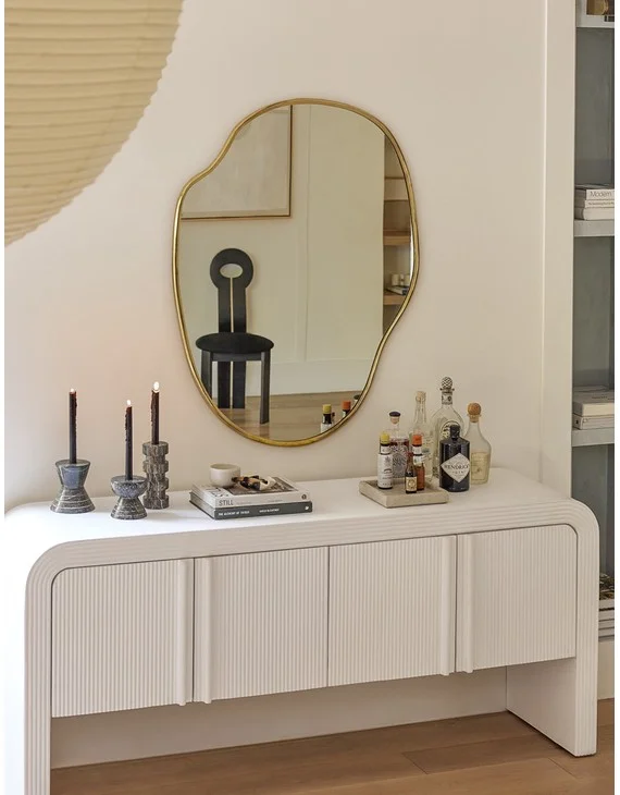Puddle Mirror by Sarah Sherman Samuel - Gold / Small