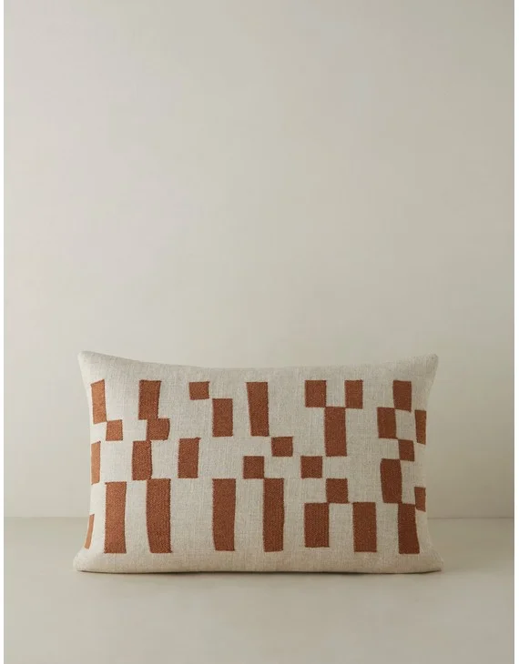 Mosaic Embroidered Pillow by Élan Byrd - Lumbar