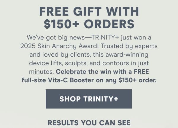 Celebrate the win with a FREE full-size Vita-C Booster on any $150+ order.