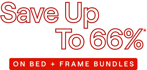 Save Up to 66% on Bed + Frame Bundles