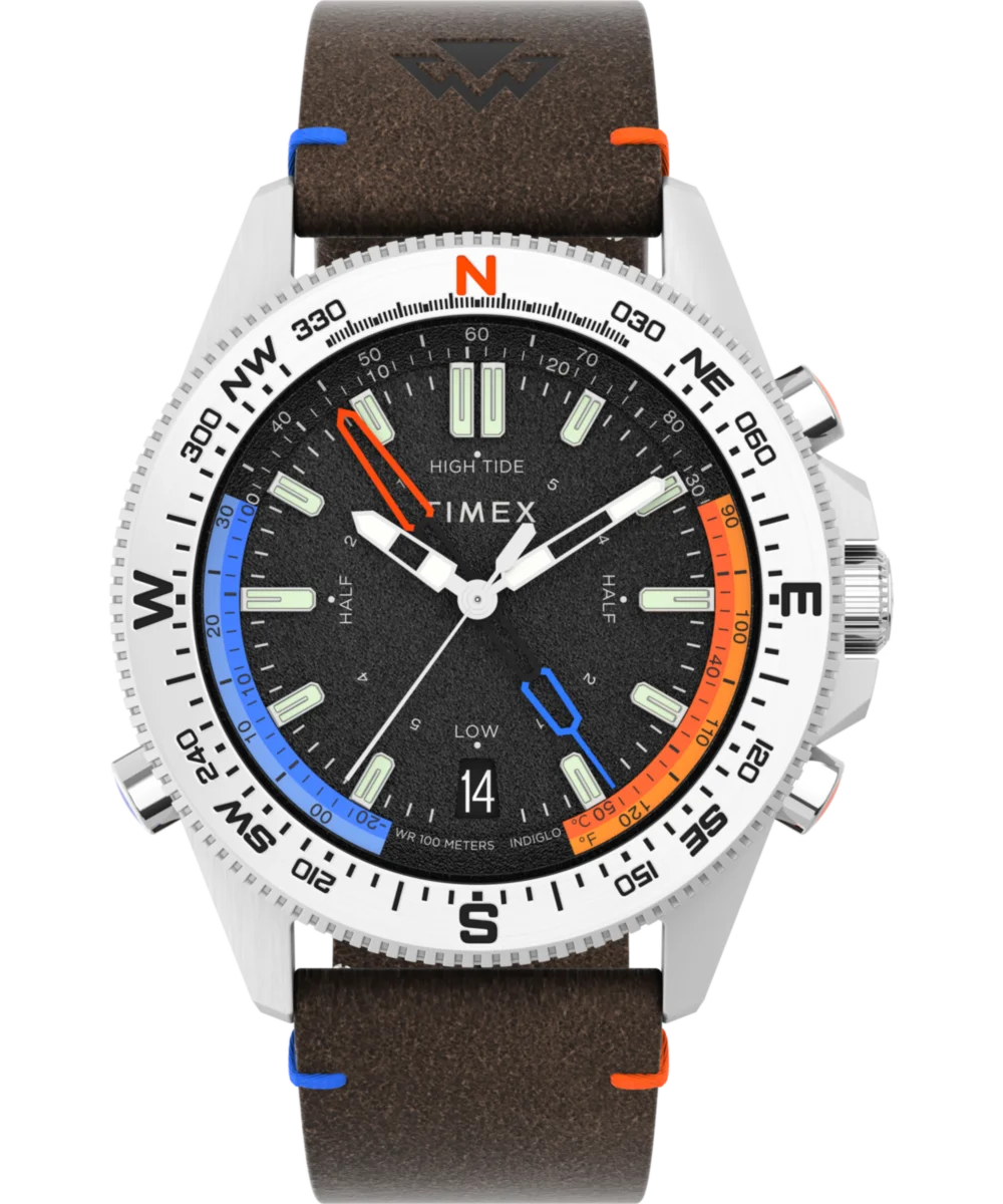 Image of Expedition Tide-Temp-Compass 43mm Eco-Friendly Leather Strap Watch