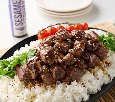 Rastelli's 6-lbs. Black Angus Filet Mignon Tips w/ Teriyaki Sauce