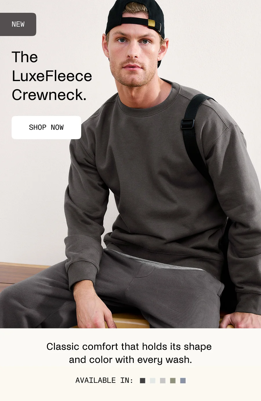 LuxeFleece Men's Crewneck Pullover