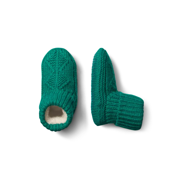 Toddler Gripper Slipper Bootie - Sherpa-Lined