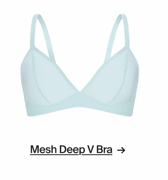 Mesh Deep V Bra ->