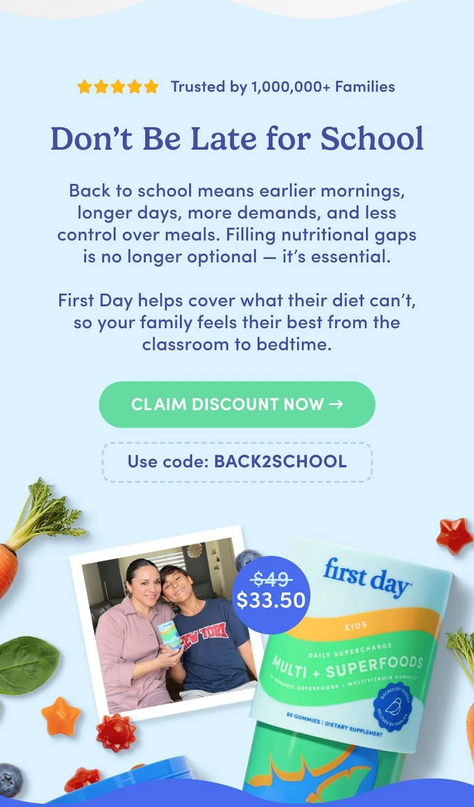 Don't be late for school