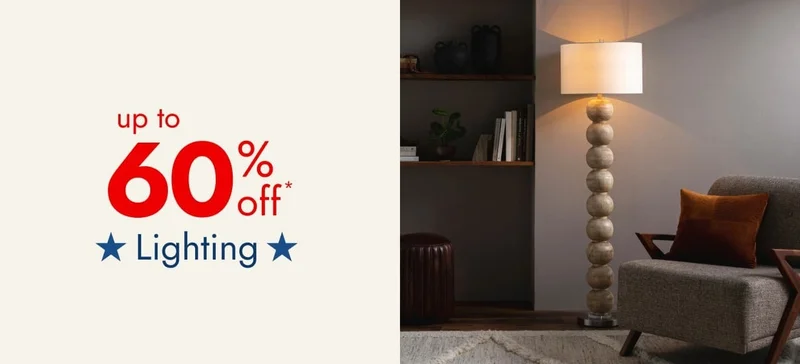 Save Up to 60% Off Lighting