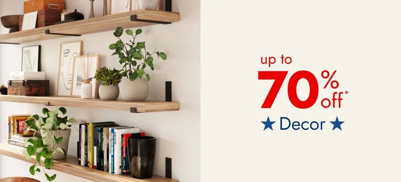 Save Up to 70% Off Decor