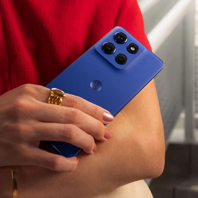 Two new moto g stylus phones laying on a table