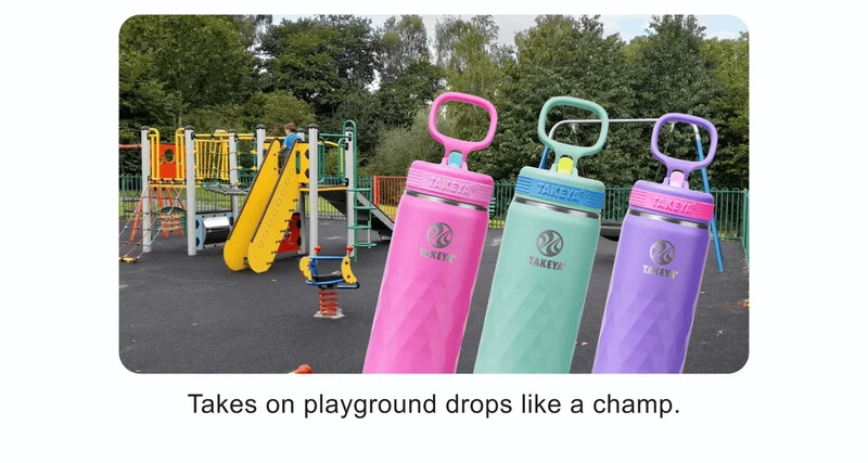Takes on playground drops like a champ.