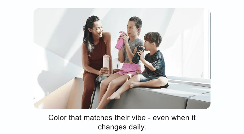 Color that matches their vibe - even when it changes daily.