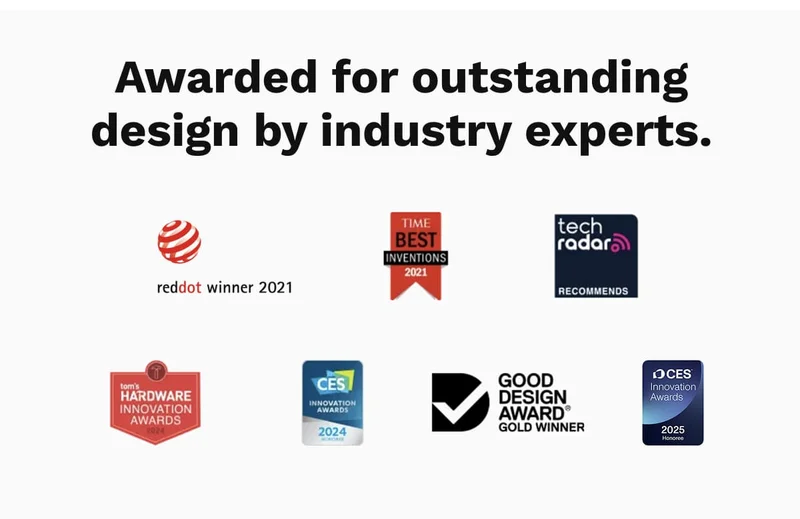 Awarded for outstanding design by industry experts.