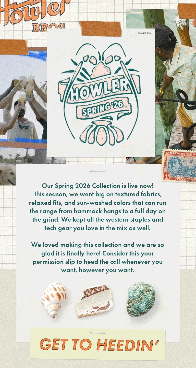 Our Spring 2026 Collection is live now! This season, we went big on textured fabrics, relaxed fits, and sun-washed colors that can run the range from hammock hangs to a full day on the grind. We kept all the western staples and tech gear you love in the mix as well. We loved making this collection and we are so glad it is finally here! Consider this your permission slip to heed the call whenever you want, however you want.
