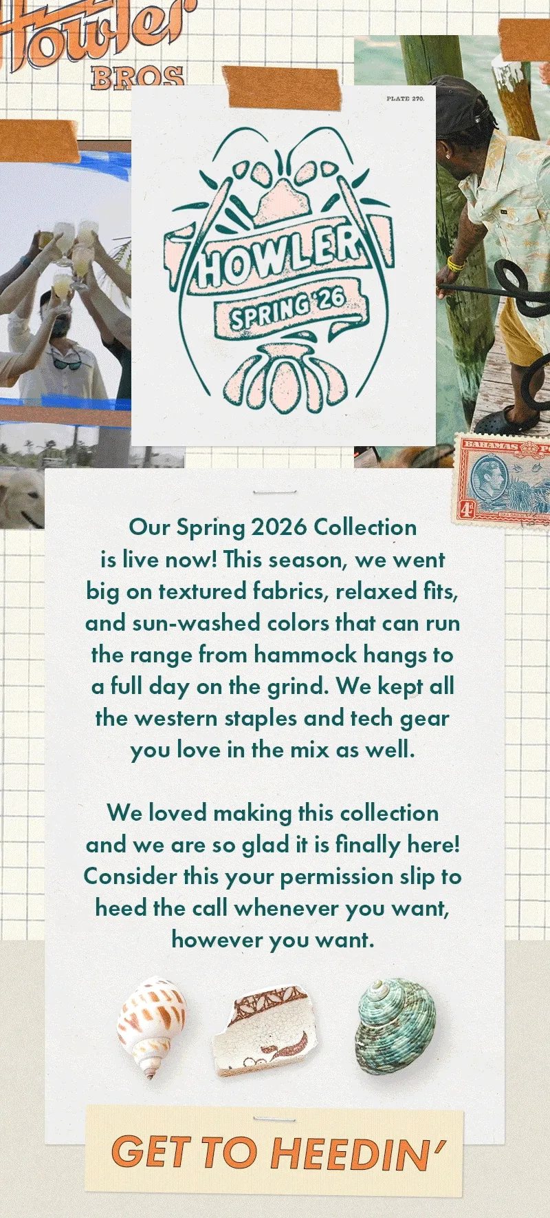 Our Spring 2026 Collection is live now! This season, we went big on textured fabrics, relaxed fits, and sun-washed colors that can run the range from hammock hangs to a full day on the grind. We kept all the western staples and tech gear you love in the mix as well. We loved making this collection and we are so glad it is finally here! Consider this your permission slip to heed the call whenever you want, however you want.
