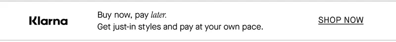 Klarna - Buy now, pay later.