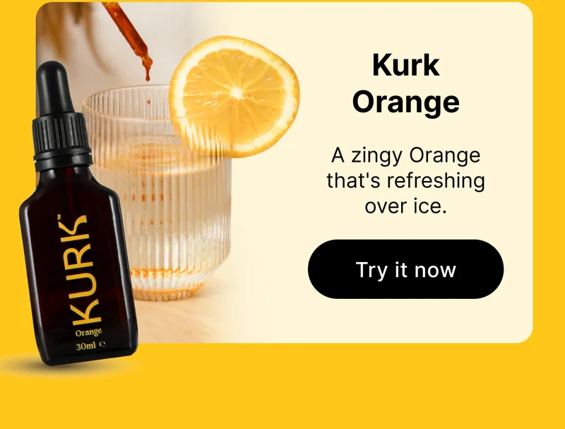 Kurk Orange | A zingy Orange that's refreshing over ice. [ Try it now ]