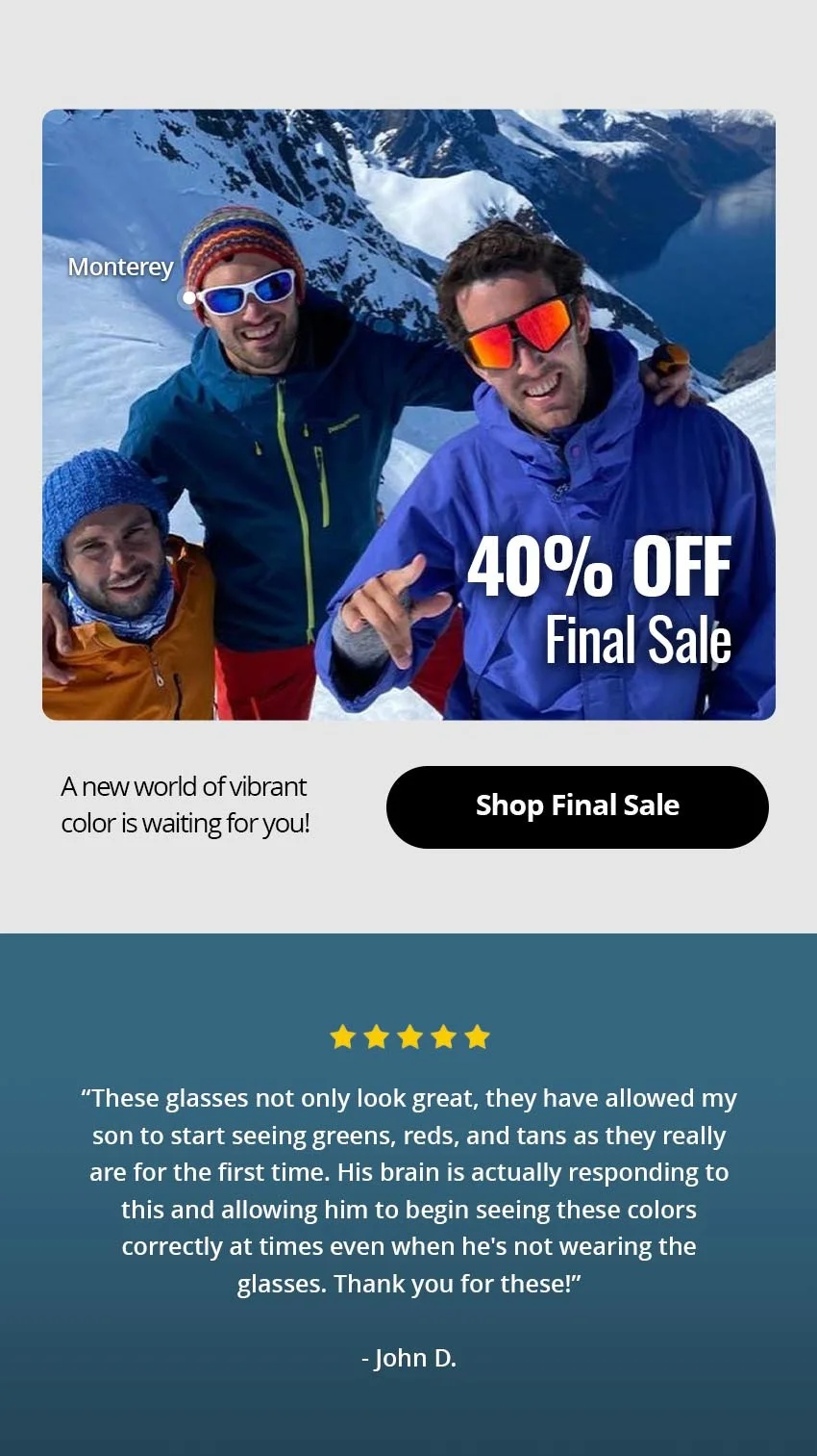 40% OFF Final Sale Glasses