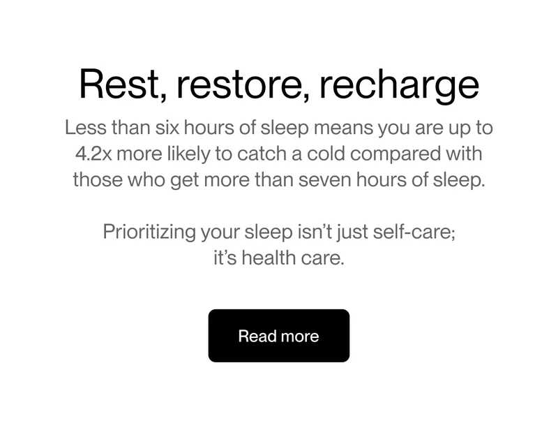 Rest, restore, recharge