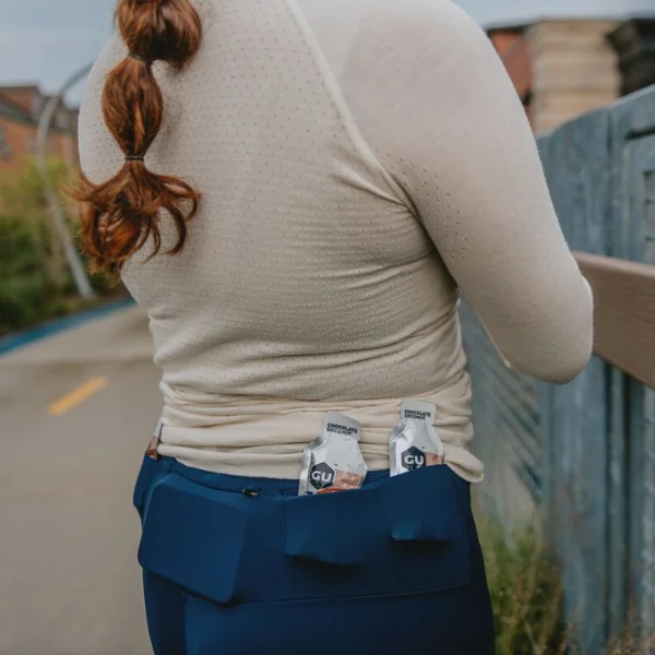 Woman wearing Tracksmith apparel