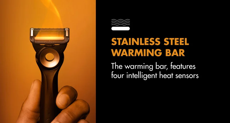 STAINLESS STEEL WARMING BAR - The warming bar, features four intelligent heat sensors