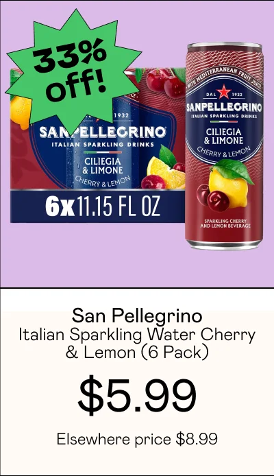 Italian Sparkling Water Cherry & Lemon (6 Pack)