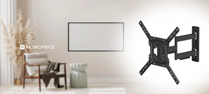 Full Motion Single-Stud TV Wall Mount Bracket