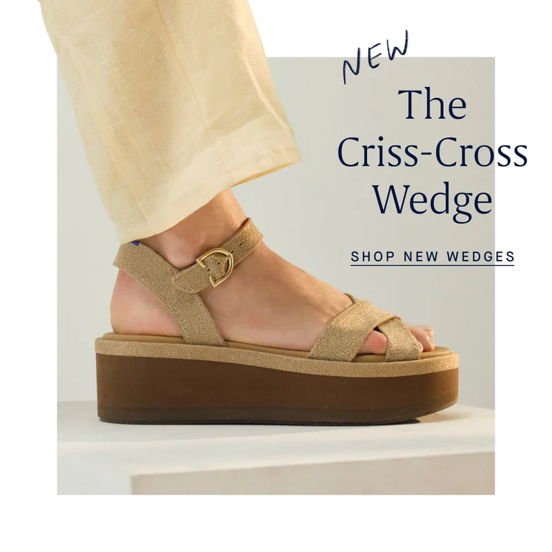 NEW The Criss Cross Wedge SHOP NEW WEDGES