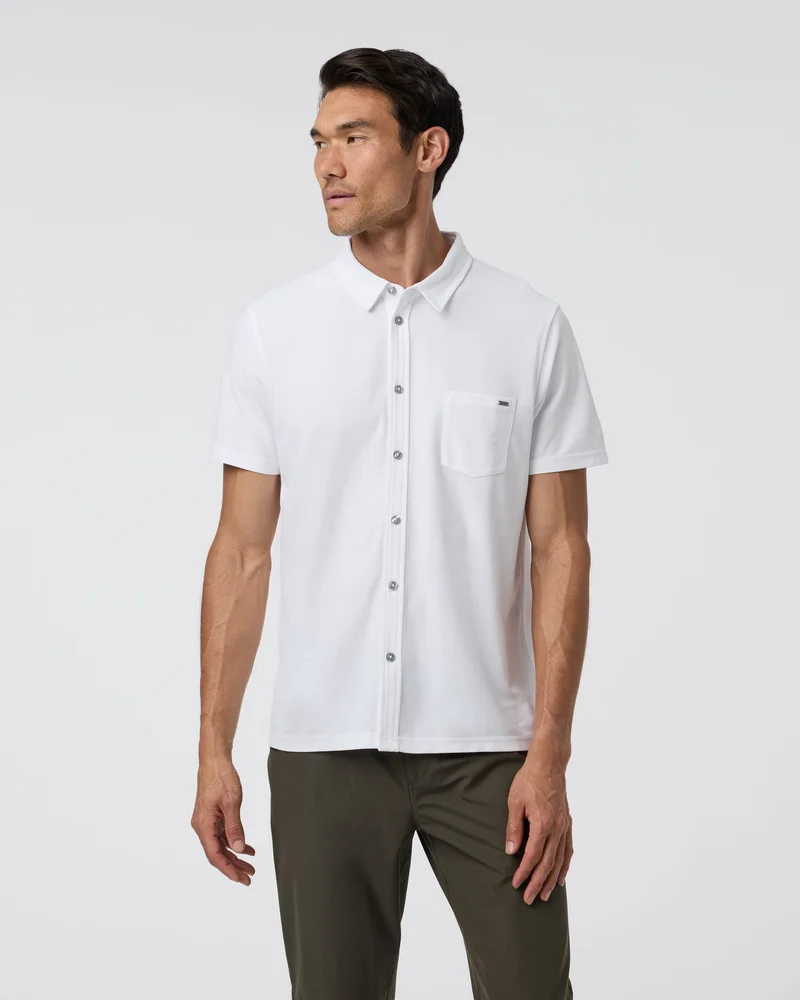 Image of Short Sleeve Ace Button Down | White