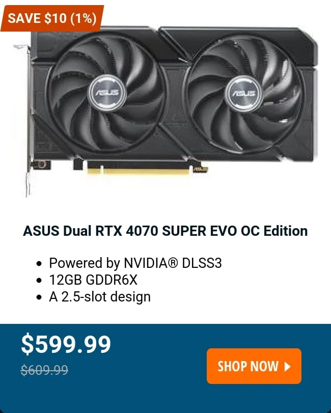 ASUS Dual RTX 4070 SUPER EVO OC Edition