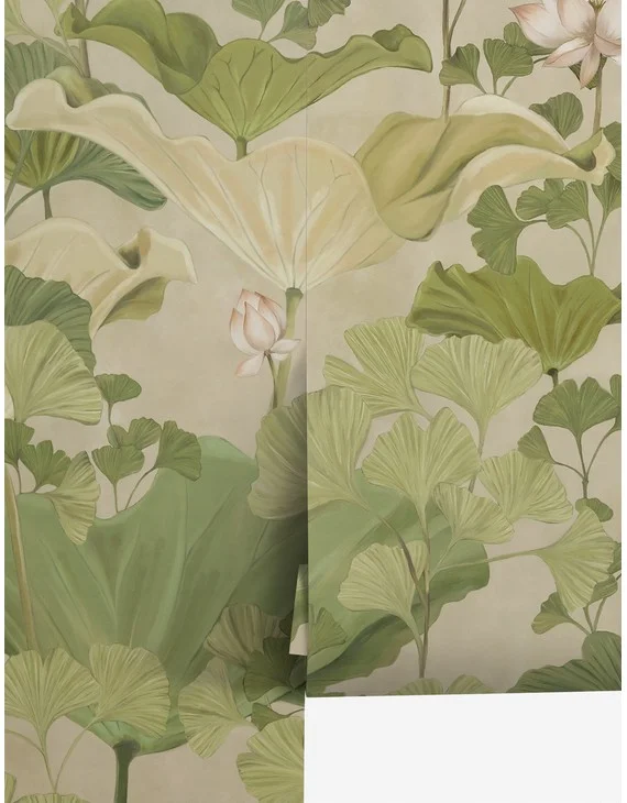 Lotus Wallpaper by Aimee Song - Green