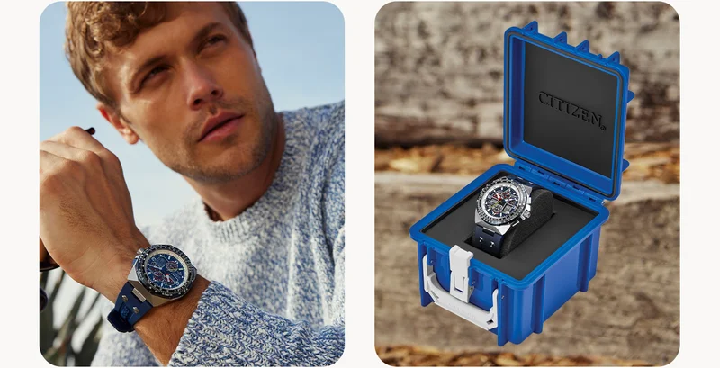 A man wears the new Special Edition Promaster x Sikorsky S-92 watch was produced in collaboration with the American aircraft manufacturer.