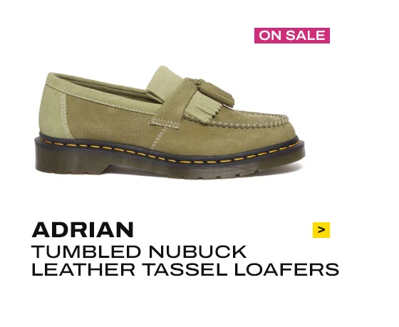 ADRIAN TUMBLED NUBUCK LEATHER TASSEL LOAFERS
