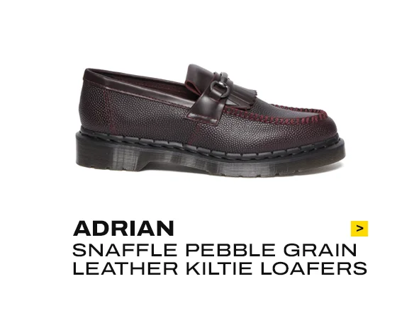 ADRIAN SNAFFLE PEBBLE GRAIN LEATHER KILTIE LOAFERS