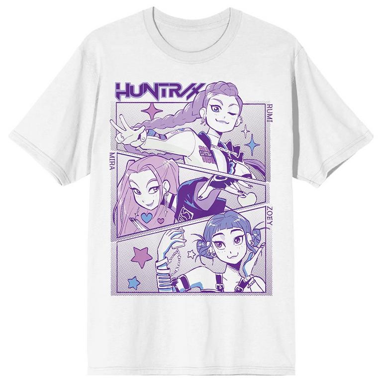 KPop Demon Hunters Panel Art Huntr X Unisex Graphic T-Shirt - Size: Large - Bioworld Merchandising