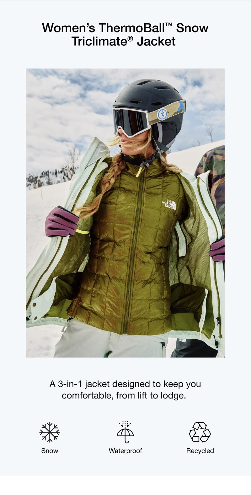 Women’s ThermoBall™ Snow Triclimate® Jacket