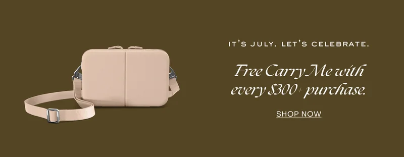Free Carry me with every $300+ purchase.