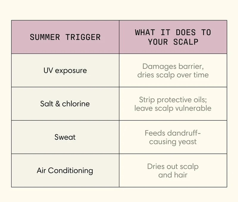 Summer triggers affect your scalp - in the worst way possible.
