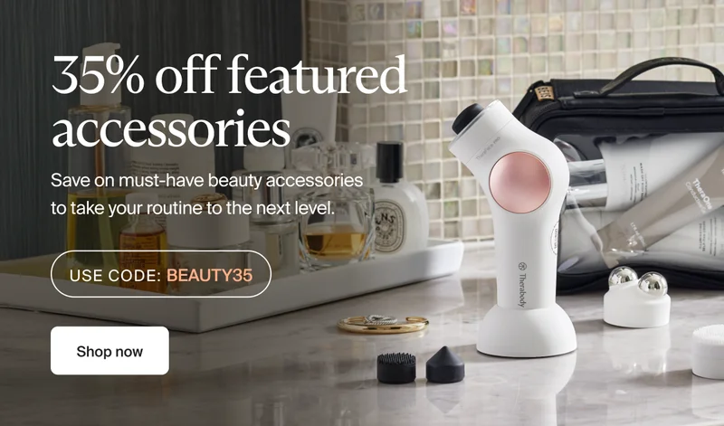 35% off featured accessories | Save on must-have beauty accessories to take your routine to the next level. | Use Code: discount code | Shop now