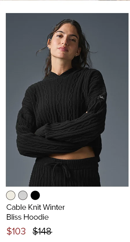 Cable Knit Winter Bliss Hoodie