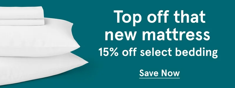 Top off that new mattress | 15% off select bedding | Shop Now