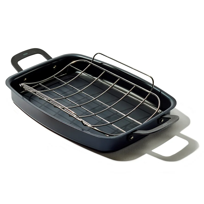 Image of Carbon Steel Obsidian Series Roaster with Rack