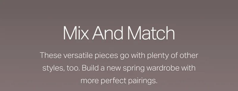 Mix And Match
