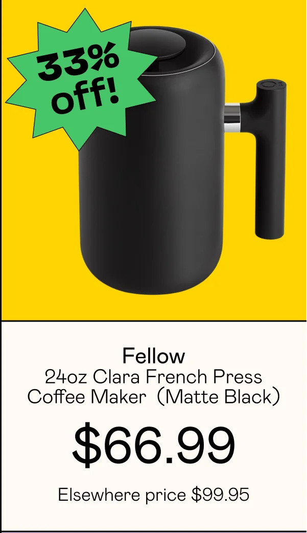 24oz Clara French Press Coffee Maker - Matte Black