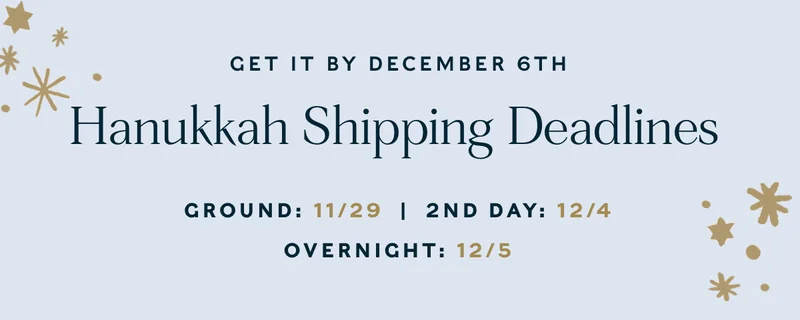 Hanukkah Shipping Deadlines
