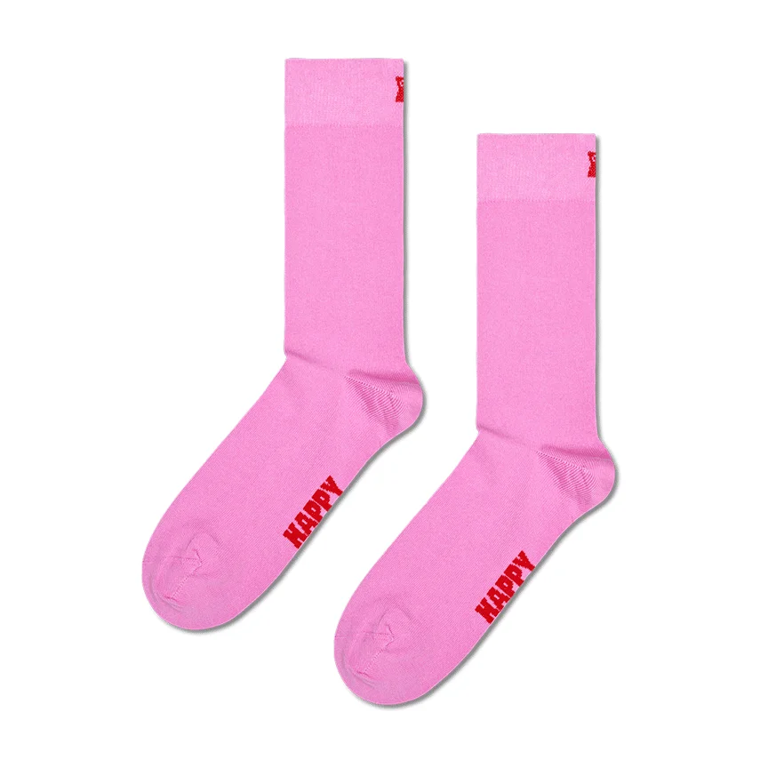 Pink Solid Socks