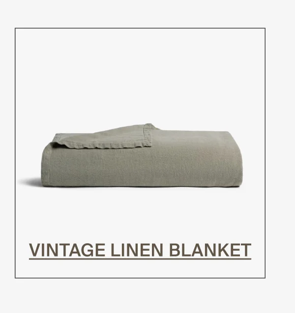 Vintage Linen Bed Blanket