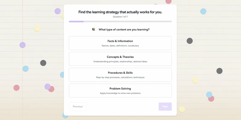 Screenshot of our quiz.