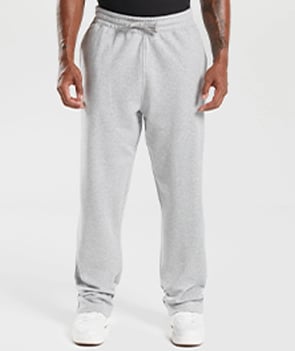 CREST STRAIGHT LEG JOGGERS - LIGHT GREY MARL
