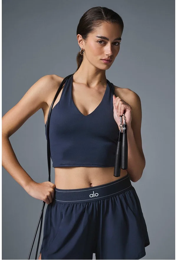 Airbrush Real Bra Tank - Navy - Navy / XS
